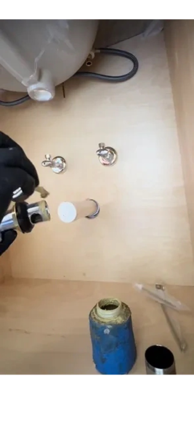 Under-sink supply line & valve work